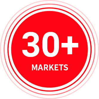 30+ Markets